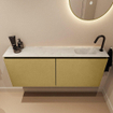 MONDIAZ TURE-DLUX Meuble toilette - 120cm - Oro - EDEN - vasque Opalo - position droite - 1 trou de robinet SW1104464