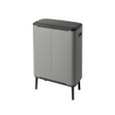 Brabantia Bo Touch Bin Hi Afvalemmer - 2x30 liter - 2 kunststof binnenemmers - mineral concrete grey SW1117308