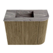 Mondiaz JOYA-DLUX 51.6cm toiletmeubel - ronding rechts kleur Dusk - Wastafel FAYE positie Links Zonder kraangat kleur Sombra. SW1426150