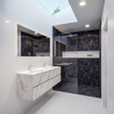 Mondiaz VICA Meuble Carrara avec 2 tiroirs 150x50x45cm vasque lavabo Moon double 2 trous de robinet SW410314