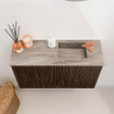 Mondiaz JOYA-DLUX Meuble de salle de bains 70cm - couleur Walnut - Vasque FAYE position Droite 1 trou de robinet couleur Oza. SW1424574