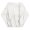 Terravito Fareno carreau mural et de sol - 21.6x25cm - 9mm - hexagone - aspect marbre - blanc mat SW420151