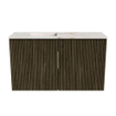 Mondiaz JOYA-DLUX 70cm meuble de salle de bains - couleur Shadow - Vasque FAYE position Gauche 1 trou de robinet couleur Frappe. SW1422679