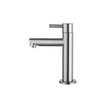Fugaflow Efficiente Pietra Ensemble lave-mains - 40x21.5x12cm - droite - lisse - demi-ronde - 1 trou de robinet - céramique - robinet d'eau froide acier inoxydable brossé - bouchon de vidage - siphon abaissé - blanc brillant SW1442348