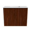Mondiaz JOYA 50cm meuble de toilette - couleur Ruby - Vasque FAYE position Gauche 1 trou de robinet couleur Talc. SW1421721