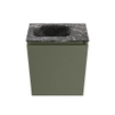 MONDIAZ TURE-DLUX meuble de toilette 40 cm Army. EDEN lavabo Lava position gauche. Sans trou de robinet. SW1103668