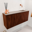 Mondiaz JOYA-DLUX Meuble de salle de bains 90cm - couleur Ruby - Vasque FAYE position Droite Sans trou de robinet couleur Saba SW1425593
