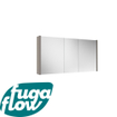 FugaFlow Eccelente Arredo spiegel badkamer spiegelkast - 120x63x16cm -inclusief zijpanelen - taupe SW1123983