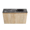 MONDIAZ TURE-DLUX Meuble WC 80 cm Washed Oak. Lavabo EDEN Lava position droite. Sans trou de robinet. SW1104128