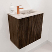 Mondiaz JOYA-DLUX Meuble de toilette 40cm - couleur Walnut - Lavabo FAYE position Droite 1 trou de robinet couleur Nata. SW1424459