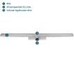 Easy Drain Compact Zero afvoergoot 6x80cm enkele plaat met zijuitloop 50mm RVS 2301355