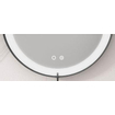 Saniclass Vygo Spiegel - 80cm - ovaal - 6mm - LED verlichting - spiegelverwarming - zwart SHOWROOMMODEL SHOW26342