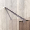 BRAUER Oblivion Douche à l'italienne - 100x200cm - revêtement de verre - verre bronze - Acier inoxydable brossé PVD SW1417841