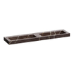 BRAUER Coral lavabo - 200x46x10cm - 2 vasques - 0 trous de robinet - composite - aspect marbre - Copper Brown SW957300
