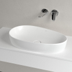 Villeroy & Boch Antao Vasque - 65x40x14.6cm - asymétrique - sans trop-plein - blanc pierre mat SW917843