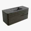 Mondiaz CIRO-DLUX Badkamermeubelset - 110x45x50cm - Solid surface wastafel Lava - 1 wasbak Midden - zonder kraangaten - 2 lades - Shadow SW1532259