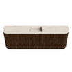 Mondiaz JOYA-DLUX 123.2cm toiletmeubel - ronding links en rechts kleur Walnut - Wastafel FAYE positie Midden Zonder kraangat kleur Meli. SW1424466