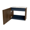Mondiaz JOYA-DLUX 50cm meuble de toilette - couleur Walnut - Vasque FAYE position Gauche Sans trou de robinet couleur Frappe. SW1422252