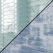 Terravito Ulvara wandtegel - 6.5x33.2cm - 8mm - Zeshoek - Blauw glans SW359708