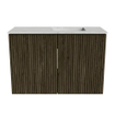 Mondiaz JOYA-DLUX Meuble de toilette 60cm - couleur Shadow - Lavabo FAYE position Droite Sans trou de robinet couleur Opalo SW1422899