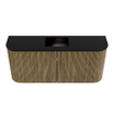 Mondiaz JOYA 93.2cm toiletmeubel - ronding links en rechts kleur Dusk - Wastafel FAYE positie Midden 1 kraangat kleur Urban. SW1421714