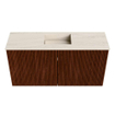 Mondiaz JOYA-DLUX Meuble de salle de bains 80cm - couleur Ruby - Vasque FAYE position Milieu Sans trou de robinet couleur Meli SW1425362