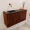 Mondiaz JOYA-DLUX Meuble de salle de bains 80cm - couleur Ruby - Lavabo FAYE position Gauche Sans trou de robinet couleur Lava SW1423626