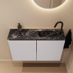 MONDIAZ TURE-DLUX Meuble de toilette 80 cm Cale. EDEN lavabo Lava position droite. Avec 1 trou de robinet. SW1103703