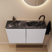 MONDIAZ TURE-DLUX Meuble toilette - 80cm - Cale - EDEN - vasque Lava - position droite - 1 trou de robinet SW1103703