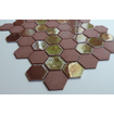 The Mosaic Factory Valencia mozaïektegel - 27.6x32.9cm - wandtegel - Zeshoek/Hexagon - Gerecycled glas Burgundy mat/glans SW374589