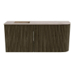Mondiaz JOYA-DLUX 91.6cm toiletmeubel - ronding rechts kleur Shadow - Wastafel FAYE positie Links 1 kraangat kleur Arena. SW1424846