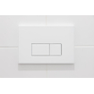 Geberit Réservoir encastré UP320 avec plaque de commande QeramiQ metal - double chasse - boutons rectangulaires - métal blanc mat SW976086