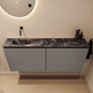 MONDIAZ TURE-DLUX Meuble toilette - 120cm - Smoke - EDEN - vasque Lava - position gauche - sans trou de robinet SW1104083