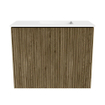 Mondiaz JOYA 50cm meuble de toilette - couleur Dusk - Vasque FAYE position Droite Sans trou de robinet couleur Talc SW1421584