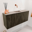 Mondiaz JOYA-DLUX 90cm meuble de toilette - couleur Shadow - Vasque FAYE position Milieu Sans trou de robinet couleur Saba SW1425129