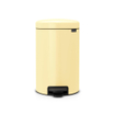 Brabantia NewIcon Poubelle à pédale - 12 litres - seau intérieur en plastique - mellow yellow SW1026512