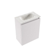 MONDIAZ TURE-DLUX meuble WC 40 cm Cale. EDEN lavabo Ostra position milieu. Sans trou de robinet. SW1104727
