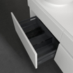 Villeroy & Boch Legato meuble sous lavabo avec 4 tiroirs pour 2 lavabos à poser 140x50x55cm blanc mat 0124798