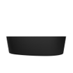 Arcqua Rocker vasque à poser - 50x37x13cm - organique - cast marble - noir mat SW927804