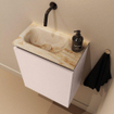 MONDIAZ TURE-DLUX Meuble toilette - 40cm - Rosee - EDEN - vasque Frappe - position gauche - sans trou de robinet SW1102952