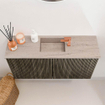 Mondiaz JOYA-DLUX Meuble de toilette 80cm - couleur Shadow - Vasque FAYE position Milieu 1 trou de robinet couleur Saba SW1425111