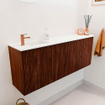 Mondiaz JOYA 111.6cm toiletmeubel - ronding rechts kleur Ruby - Wastafel FAYE positie Links 1 kraangat kleur Talc. SW1421761