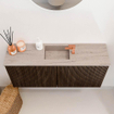 Mondiaz JOYA-DLUX 90cm toiletmeubel - kleur Walnut - Wastafel FAYE positie Midden 1 kraangat kleur Saba. SW1424649