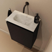 MONDIAZ TURE-DLUX Meuble toilette - 40cm - Urban - EDEN - vasque Opalo - position centrale - sans trou de robinet SW1104180