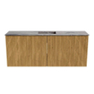 Mondiaz JOYA-DLUX 100cm toiletmeubel - kleur Oak - Wastafel FAYE positie Midden 1 kraangat kleur Sombra. SW1424262