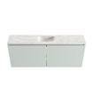 MONDIAZ TURE-DLUX Meuble toilette - 120cm - Greey - EDEN - vasque Ostra - position centrale - 1 trou de robinet SW1104892