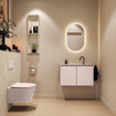 MONDIAZ TURE-DLUX Meuble toilette - 80cm - Rosee - EDEN - vasque Ostra - position centrale - 1 trou de robinet SW1105032