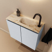 MONDIAZ TURE-DLUX Meuble toilette - 60cm - Clay - EDEN - vasque Frappe - position droite - 1 trou de robinet SW1102704