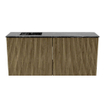 Mondiaz JOYA-DLUX 90cm meuble de salle de bains - couleur Dusk - Vasque FAYE position Gauche 1 trou de robinet couleur Lava. SW1423247