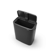 Brabantia Bo Touch Bin Poubelle - 60 litres - seau intérieur en plastique - matt black SW1117555